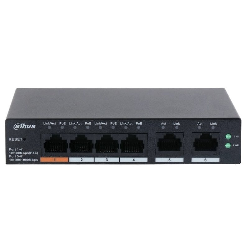 Image of Dahua Technology DH-CS4006-4ET-60 Switch gestito Gigabit L2 a 6 porte con PoE