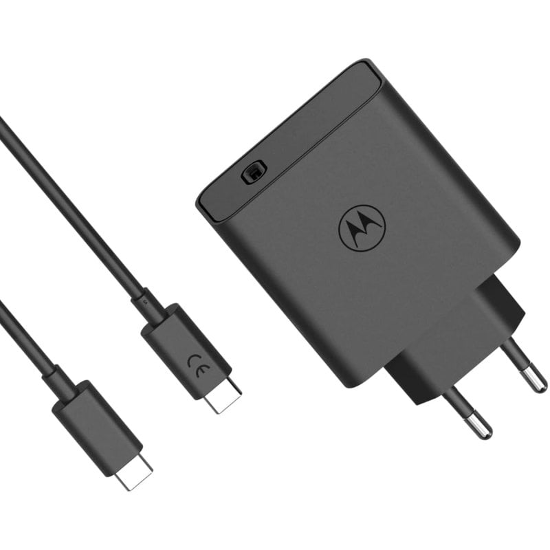 Motorola TurboPower 125 SJMC1252 Cargador de Red Eléctrica USB-C Carga Rápida 125W GaNFast Negro