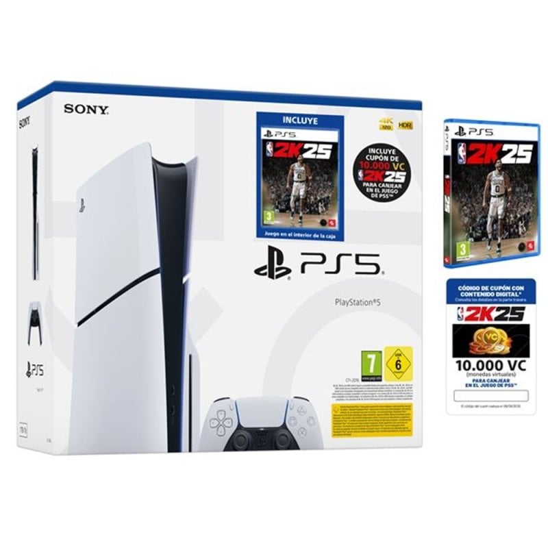 Image of Sony PlayStation 5 Slim + NBA 2K25 + 10.000 CV