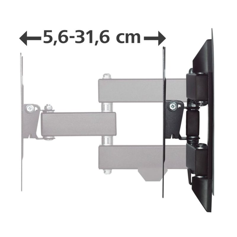 Hama Supporto TV da parete, girevole, inclinato, tele, 122 cm (48), succo. 25 kg