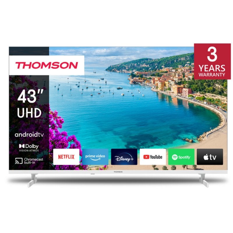 Image of Thomson 43UA5S13W 43" LED UltraHD 4K HDR10 Android TV televisore Bianco cod079