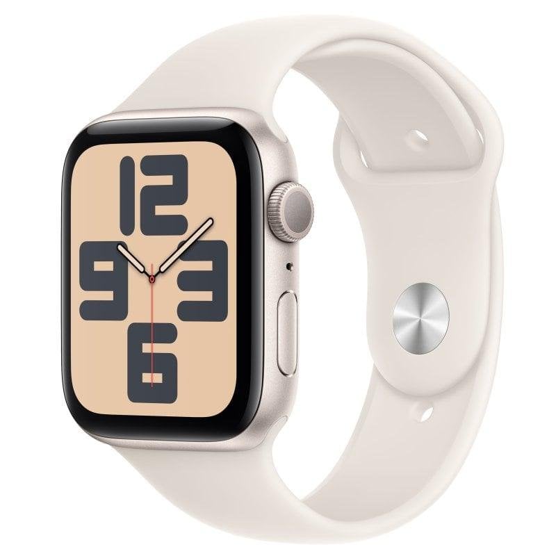 Apple Watch SE GPS 44mm Caja Aluminio Blanco Estrella con Correa Deportiva Blanco Estrella S/M