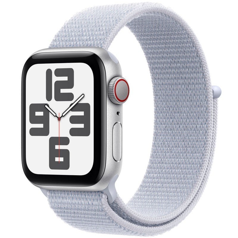 Apple Watch SE GPS + Cellular 40mm Caja de Aluminio Plata con Correa Loop Deportiva Azul Nube