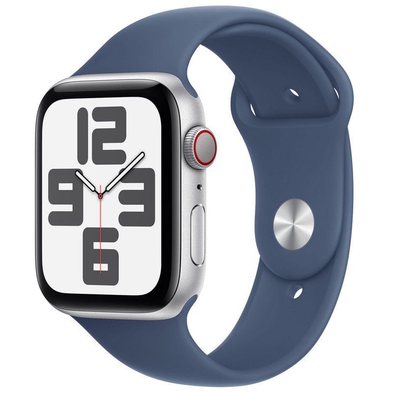 Apple Watch SE GPS + Cellular 44mm Caja de Aluminio Plata con Correa Deportiva Azul Denim S/M