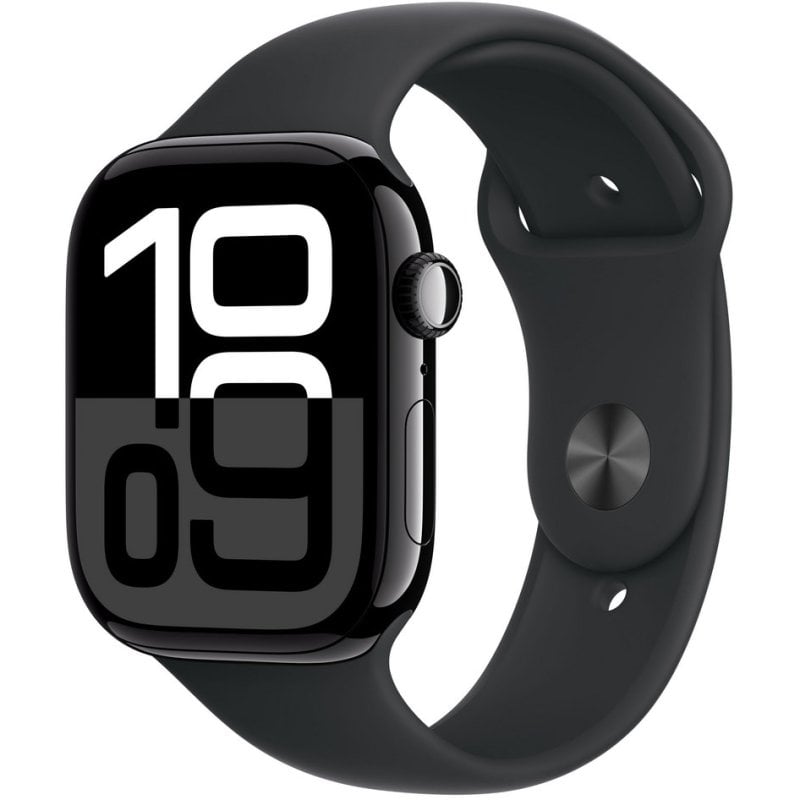 Apple Watch Series 10 GPS + Cellular 46mm Caja Aluminio Negro Azabache y Correa Deportiva Negra S/M