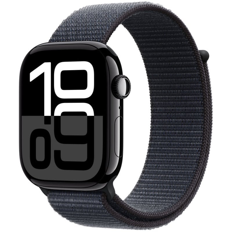 Apple Watch Series 10 GPS + Cellular 46mm Caja Aluminio Negro Azabache y Correa Loop Deportiva Tinta