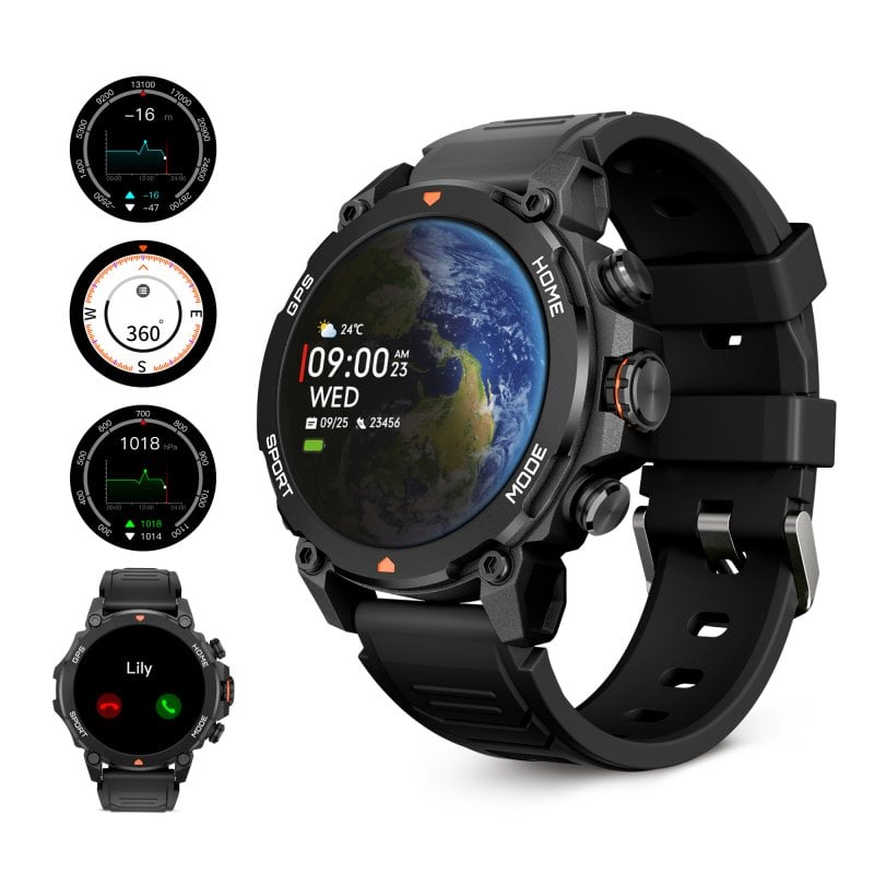 Ksix Explorer Smartwatch Ecrã Amoled 1.43' Preto