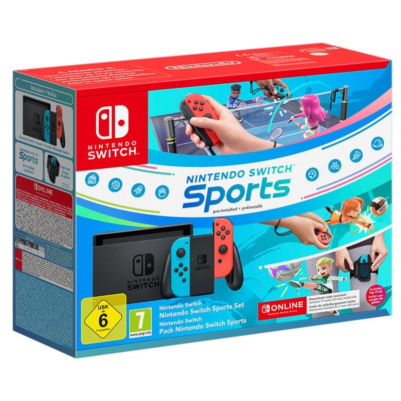 Image of Nintendo Switch + Nintendo Switch Sports + Nastro per le gambe + 12 mesi di Nintendo Switch Online