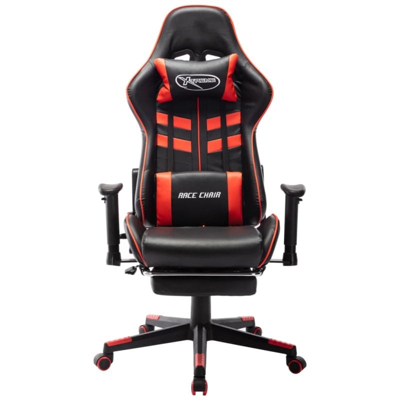 Image of Sedia da gaming VidaXL Soul con poggiapiedi Nero/Rosso