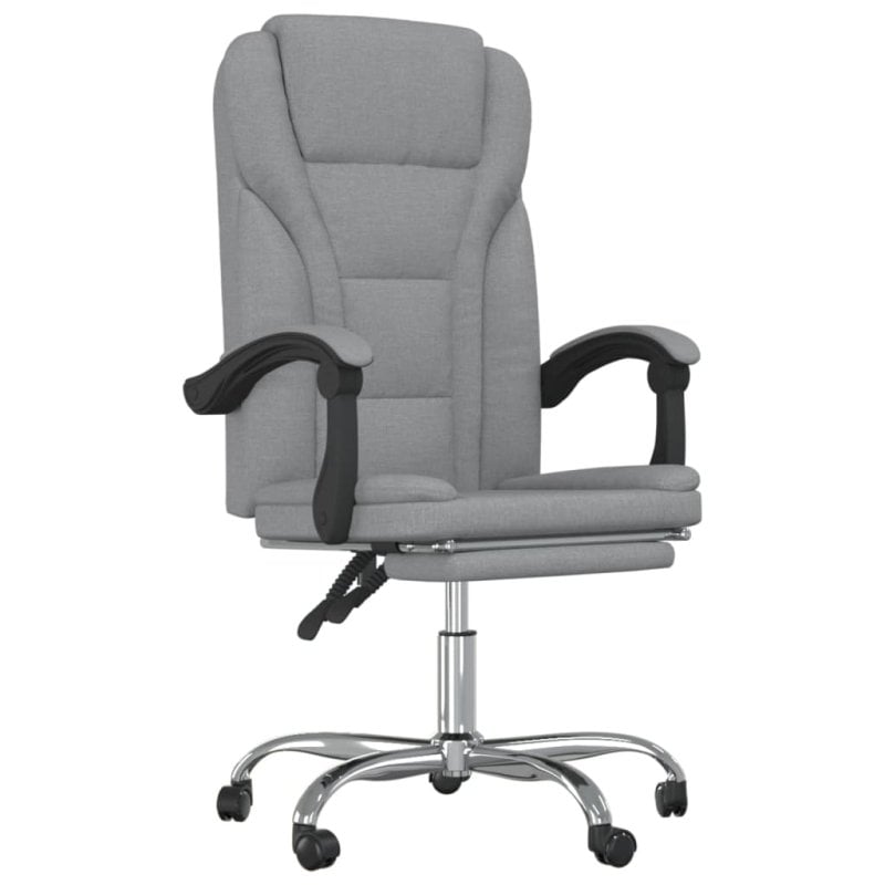 VidaXL Sedia da ufficio reclinabile Simos con altezza regolabile Grigio chiaro