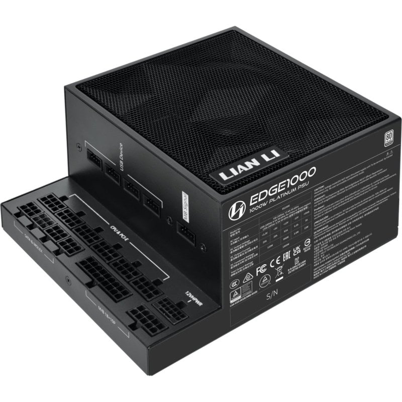 Image of Lian-Li EDGE 1000 ATX 3.1 PCIe 5.1 Nero 1000W 80 Plus Platinum Modulare