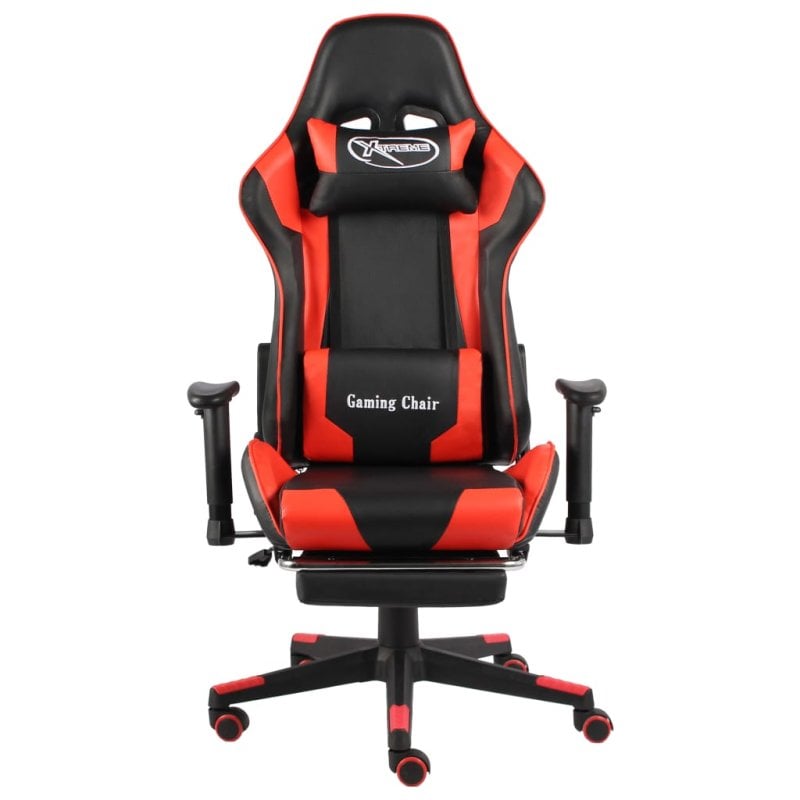 Image of Sedia da gaming VidaXL Elite con poggiapiedi rosso