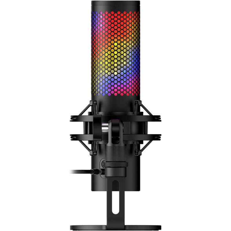 Perche Micro TONOR Avec Lumière RGB – Bras Ajustable, Passe-câbles, Base Plate – Gris