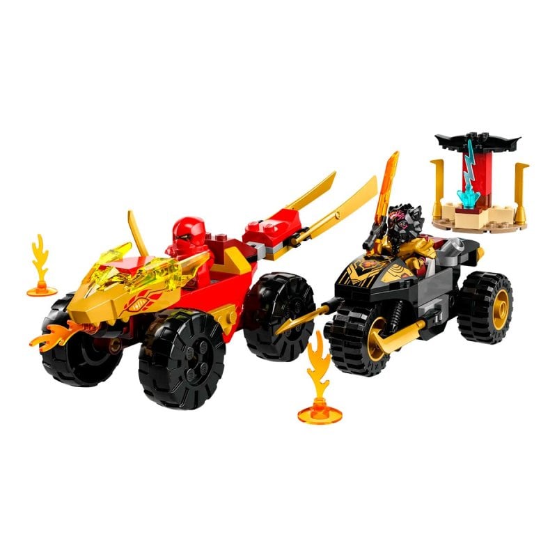 Image of Lego Ninjago Kai e Ras battaglia tra auto e moto