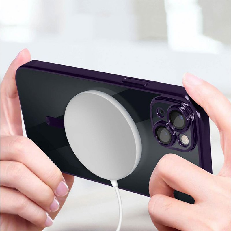 Custodia Magnetica Per IPhone 16 Plus, Viola, In TPU Morbido Con Protezione Lenti, Antiurto E Compatibile MagSafe - 5