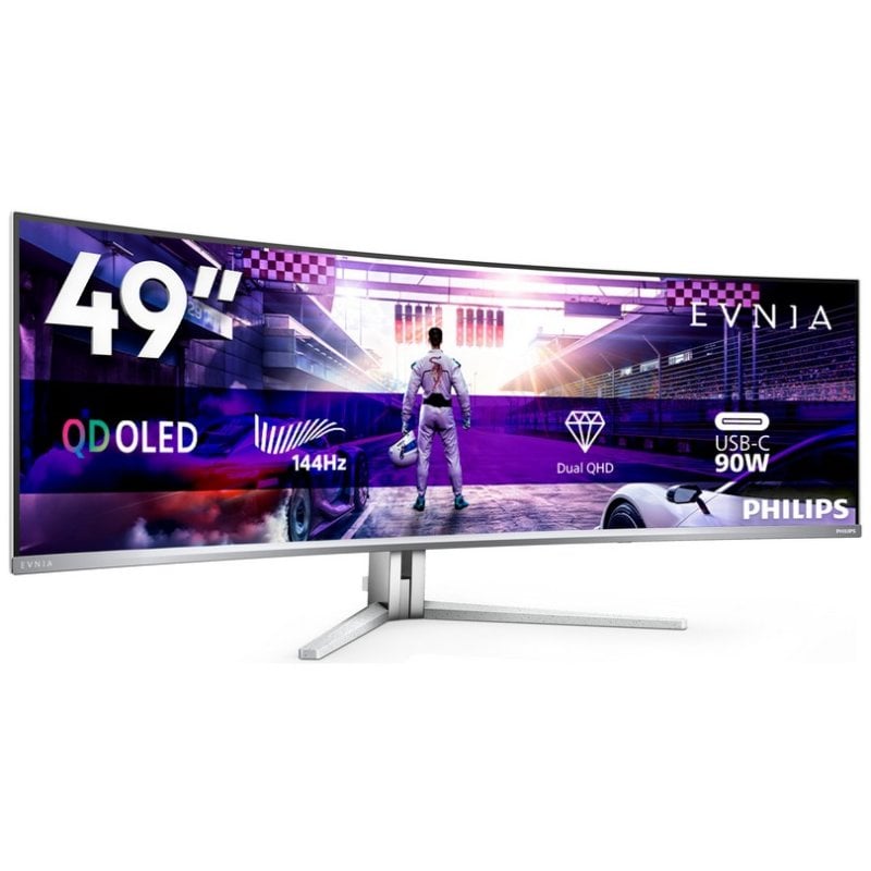 Écran PC Philips Evnia 8000 49M2C8900L 49" Dual QHD 144Hz QD-OLED courbé HDR True Black