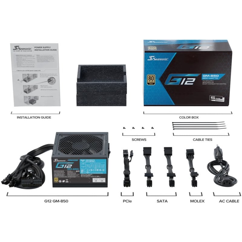 Alimentation PC Seasonic SSR-550GB3 550W - 80 Plus Bronze - Ventilateur Silent & Smart Control - Format ATX - 9