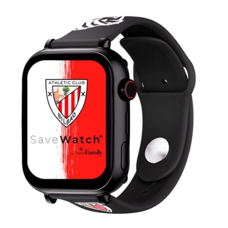 Save Family Plus Smartwatch Ed. Athletic Club Bilbao com GPS e chamada Pulseira de silicone preta preta não inclui Sim