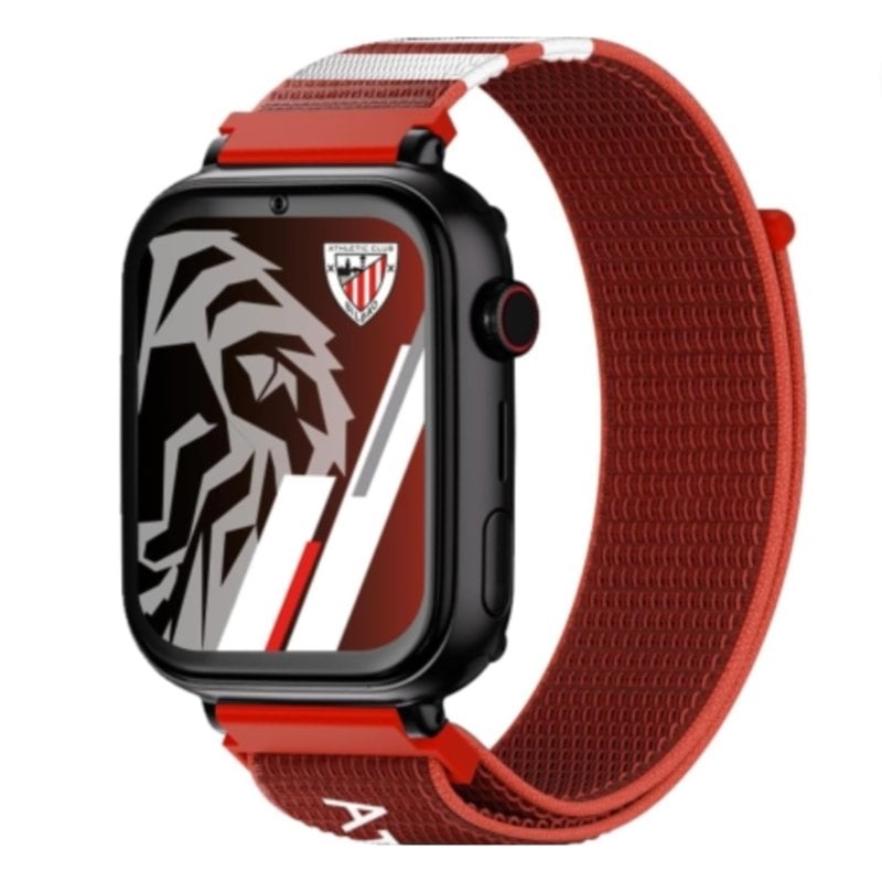 Save Family Plus Smartwatch Ed. Athletic Club Bilbao com GPS e chamada Pulseira de tecido vermelho preto não inclui Sim