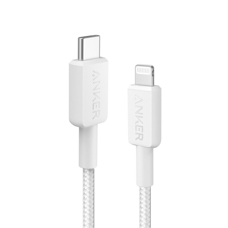 Anker Cable Trenzado de USB-C a Lightning 1.8m Blanco