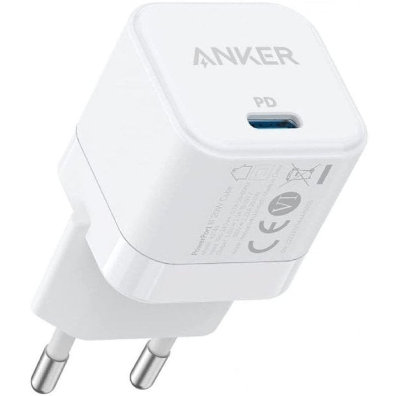 Anker Cargador de Pared de Cubo 1xUSB-C 20W Blanco