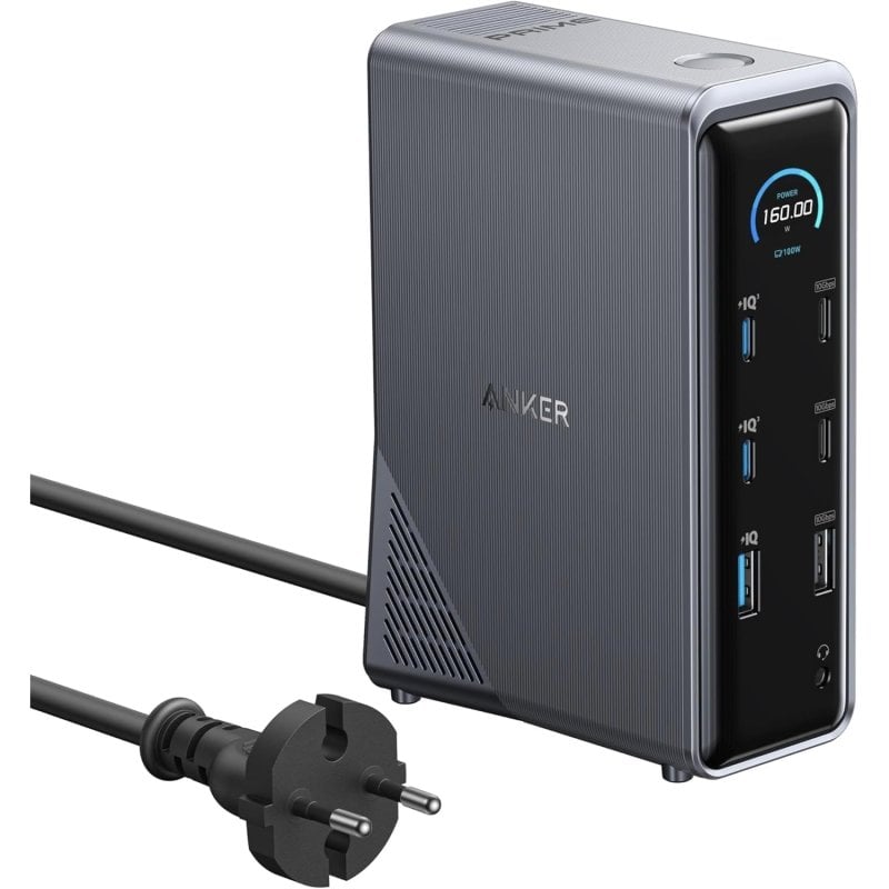 Anker Prime Charging Docking Station Replicador de Puertos 160W 14 Puertos con Salida Máxima de 160W