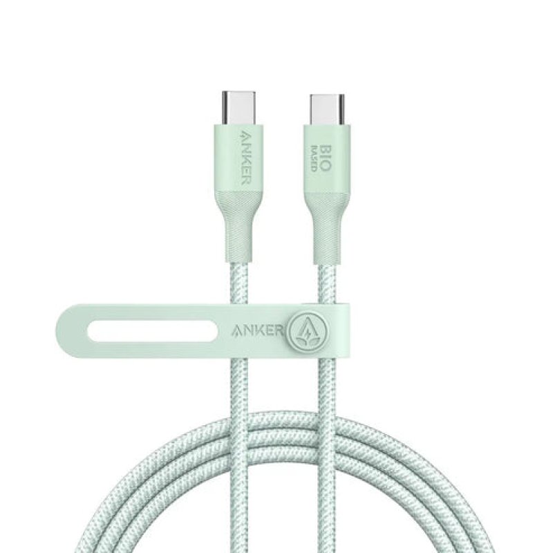 Image of Cavo Anker 544 da USB-C a USB-C (1,8 m, 140 W, bio-nylon, verde)