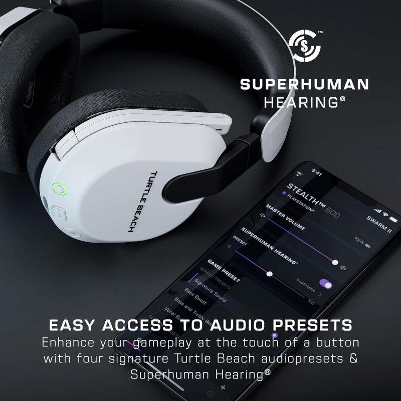 Casque Gaming Sans Fil Turtle Beach Stealth 600 - 80h Autonomie, Bluetooth, Multiplateforme PC/PS5/PS4/Mobile