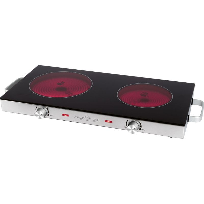 Image of ProfiCook DKP 1211 Piano cottura portatile doppio in vetroceramica, 2 zone, 2.800 W cod079