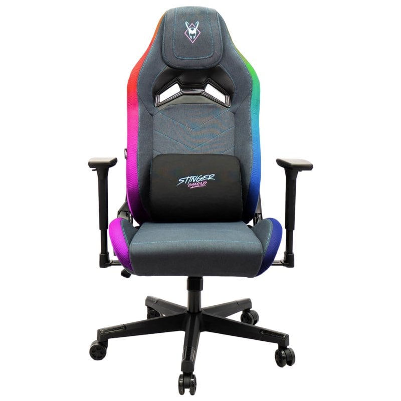 Woxter Stinger Station Elite Silla Gaming Tela RGB Azul/Rosa