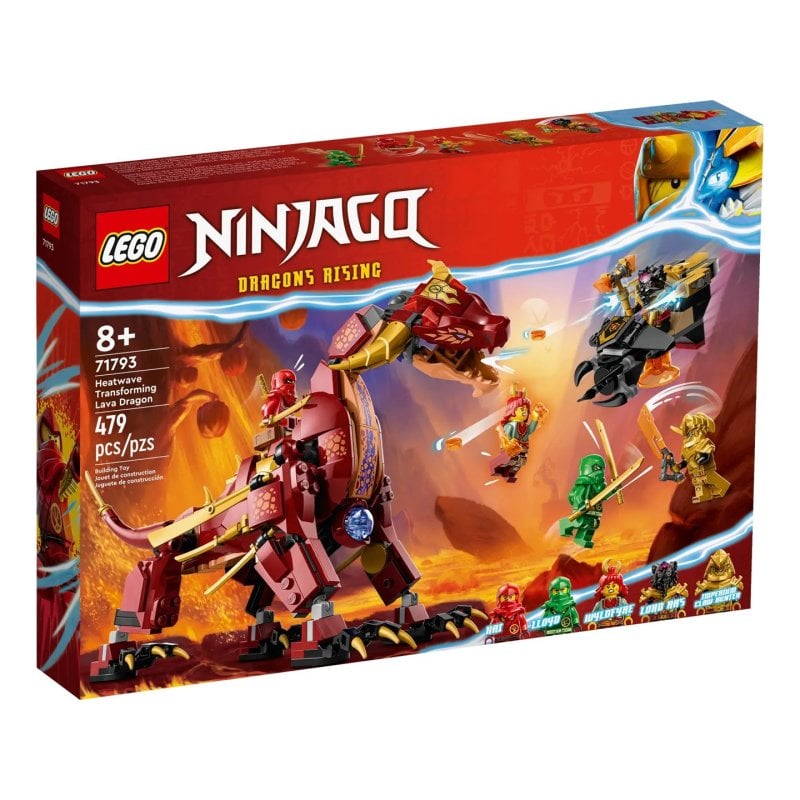 Image of Lego Ninjago 71 79 3 Trasformatore di onda di calore del drago di lava