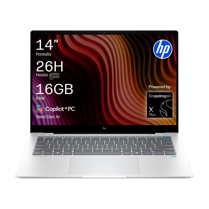 Portátil HP OmniBook X 14-fe1000ns QC Snapdragon X Plus X1P-42-100/16GB/512GB SSD/14" Windows 11