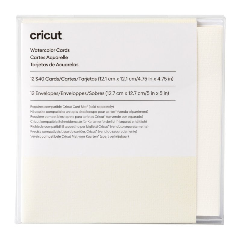 Cricut S40 Tarjetas de Acuarela 12 Unidades