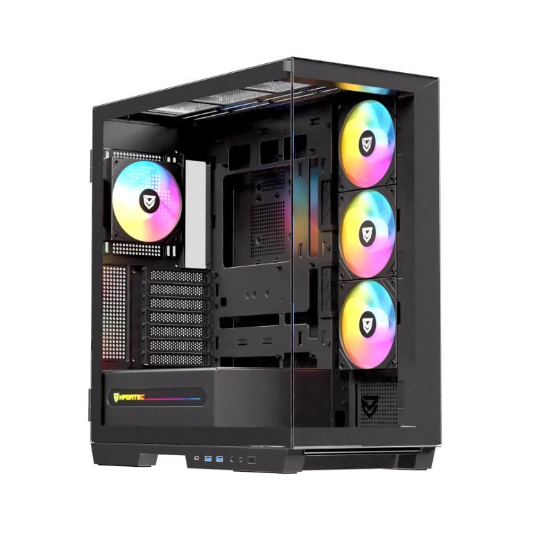 Image of Nfortec Ursa ARGB Mid Tower E-ATX in vetro temperato USB-C Nero