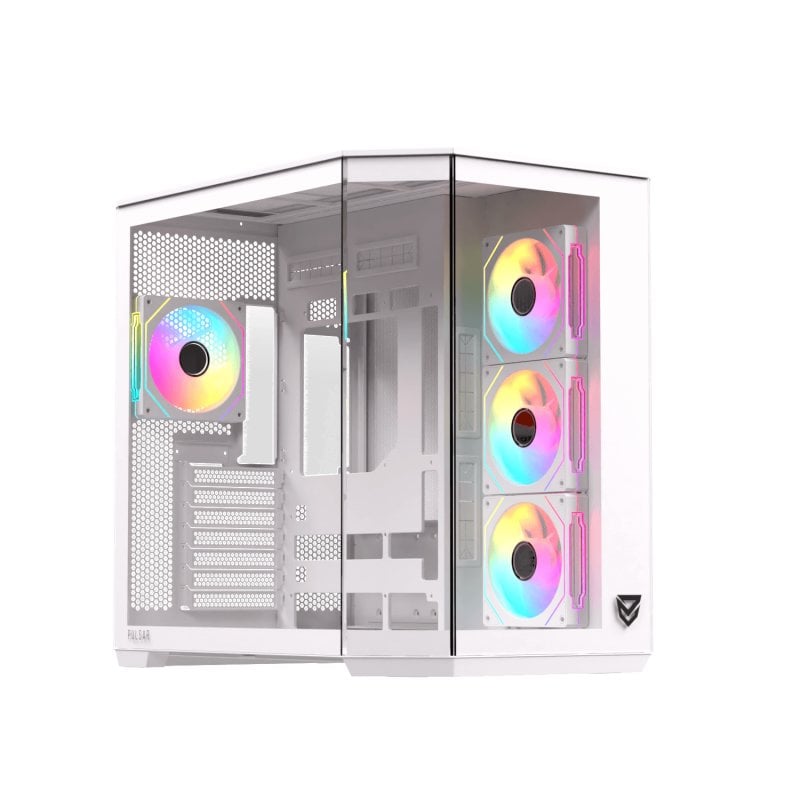 Image of Nfortec Pulsar ARGB Mid Tower ATX vetro temperato USB-C bianco