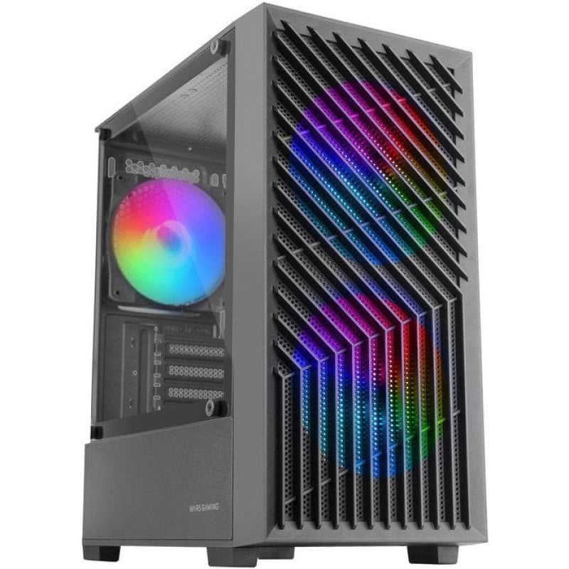 Mars Gaming MC-Vortex Caja Gaming Micro ATX Cristal Templado 3x Ventiladores FRGB 12cm Negro Mars Gaming MC-Vortex Caja Gaming Micro ATX Cristal Templado 3x Ventiladores FRGB 12cm Negro
