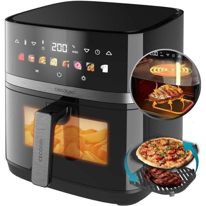 Airfryer Cecotec Cecofry&Grill Duoheat 8000 8L 2200W Dubbele Weerstand Zwart
