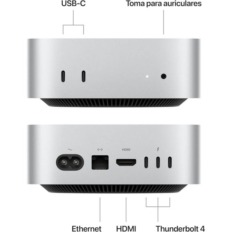 Mini PC Apple Mac mini Apple M4 10 Núcleos/16GB/256GB SSD