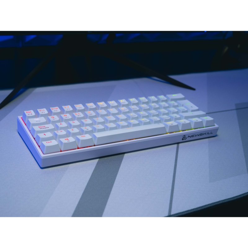 Teclado gaming | NEWSKILL Pyros, Con cable, Teclas iluminadas, Blanco