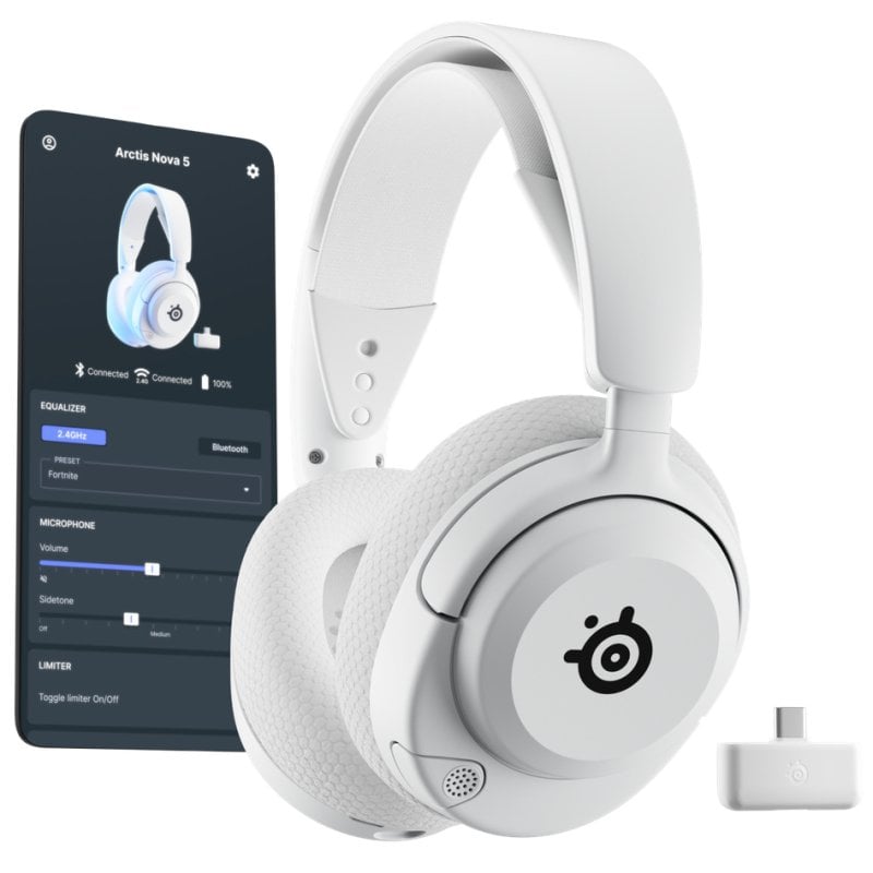 SteelSeries Arctis Nova 5 Headset Gaming Sem Fios Branco