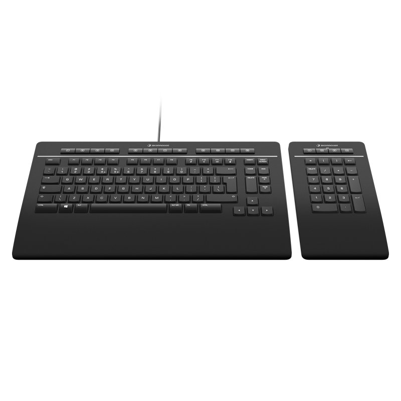 Clavier 3Dconnexion Pro avec Pavé Numérique – USB + RF Wireless + Bluetooth AZERTY - vue 5
