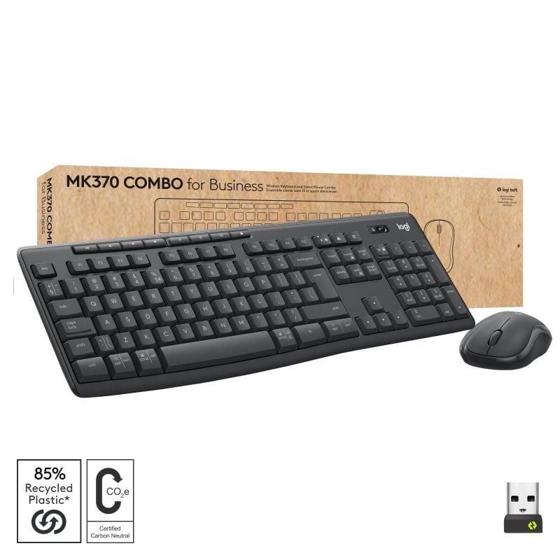 Logitech MK370 Combo for Business clavier incluse Bureau RF sans fil + Bluetooth AZERTY Français