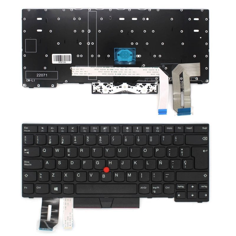 Image of Tastiera retroilluminata per laptop per Lenovo ThinkPad T480s T490 T495 L480 L380 L390 cod079