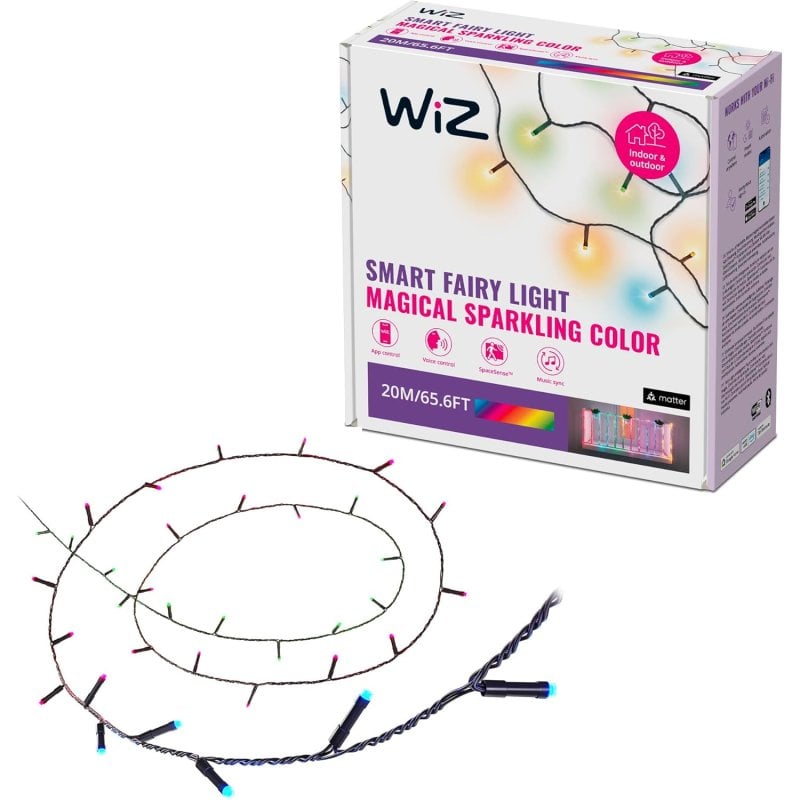 Image of WiZ Smart RGBIC WiFi Ghirlanda 160 LED RGB, Interno e Giardino