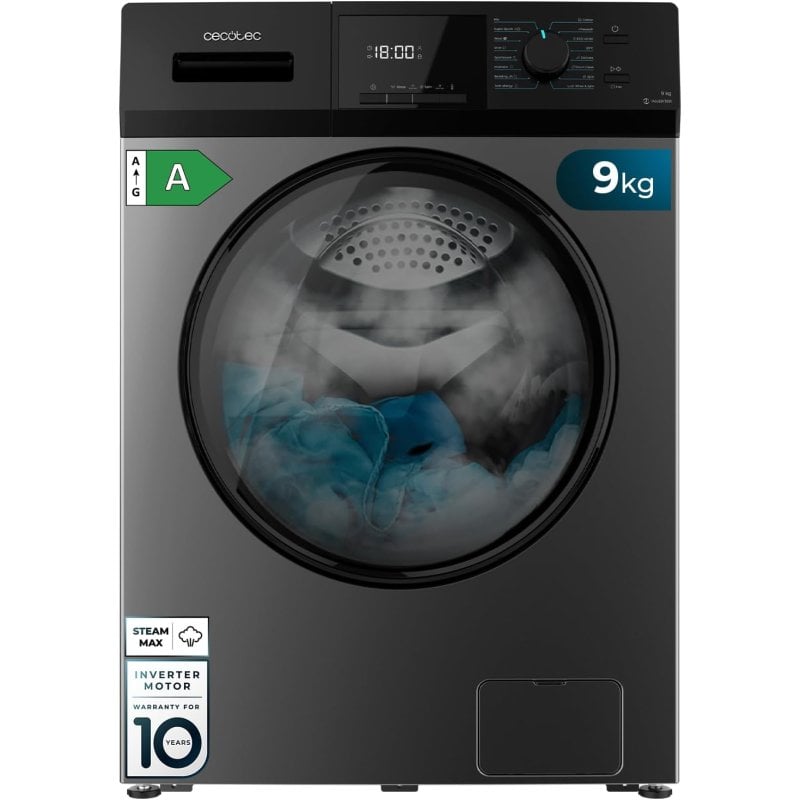 Image of Lavatrice inverter carica frontale Cecotec Bolero Dresscode 9410 9Kg A acciaio inox cod079