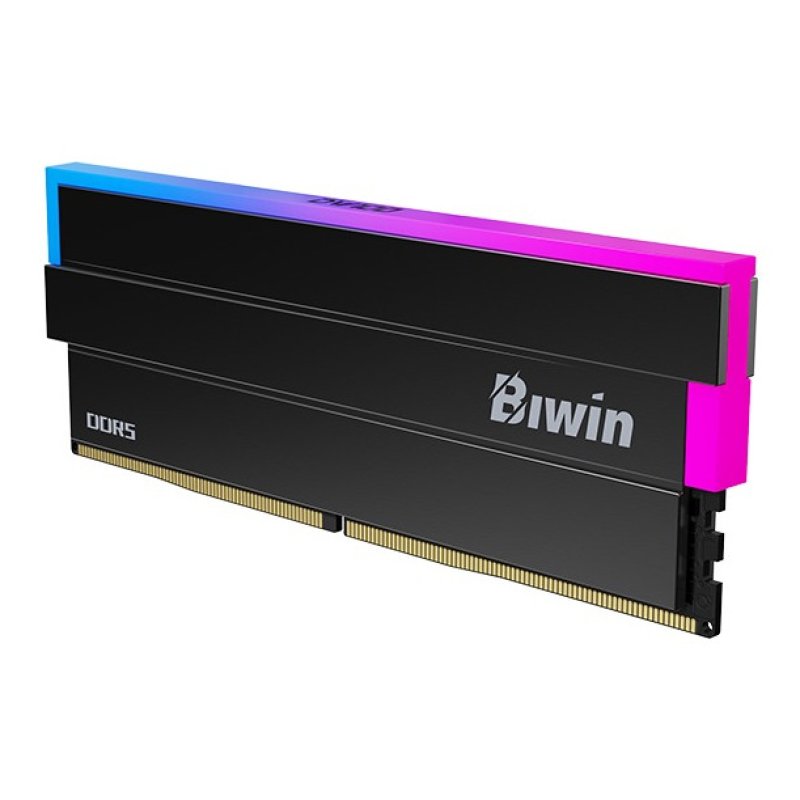 Biwin DW100 DDR5メモリ 6000MHz 32GB ブラック Biwin Black Opal DW100 RGB Memory - Built for Elite Gaming