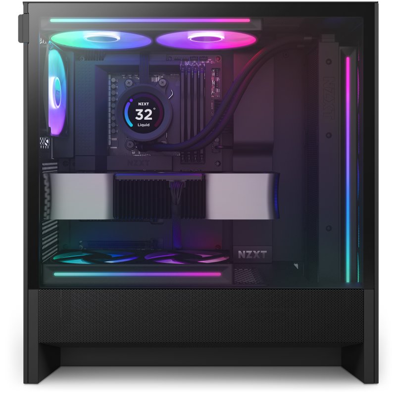 NZXT H5 Flow RGB Midi Tower Schwarz | PcComponentes.de