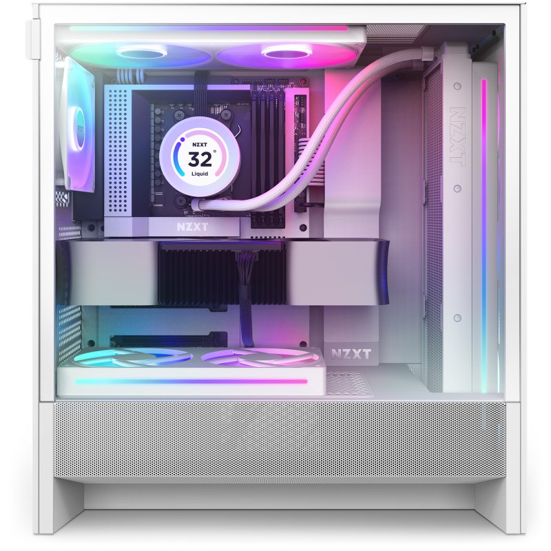 Torre PC NZXT H5 Flow RGB 2024 Midi Tower E-ATX Cristal Templado