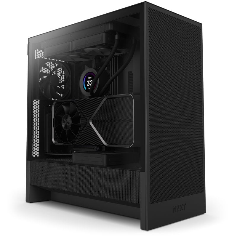 Image of NZXT H5 Flow 2024 Midi Tower E-ATX in vetro temperato USB-C Nero