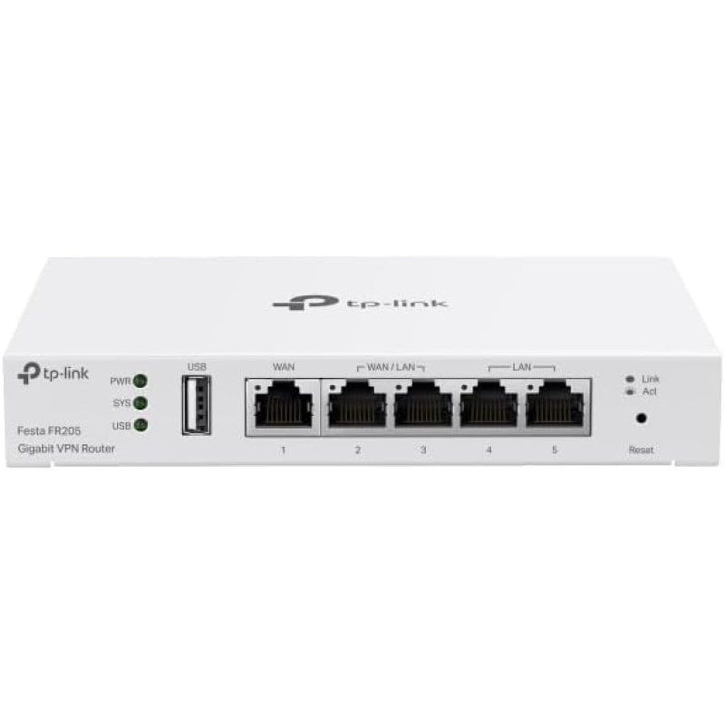 Image of Router VPN gestito TP-Link Festa FR205 5 porte Gigabit 1 porta WAN USB